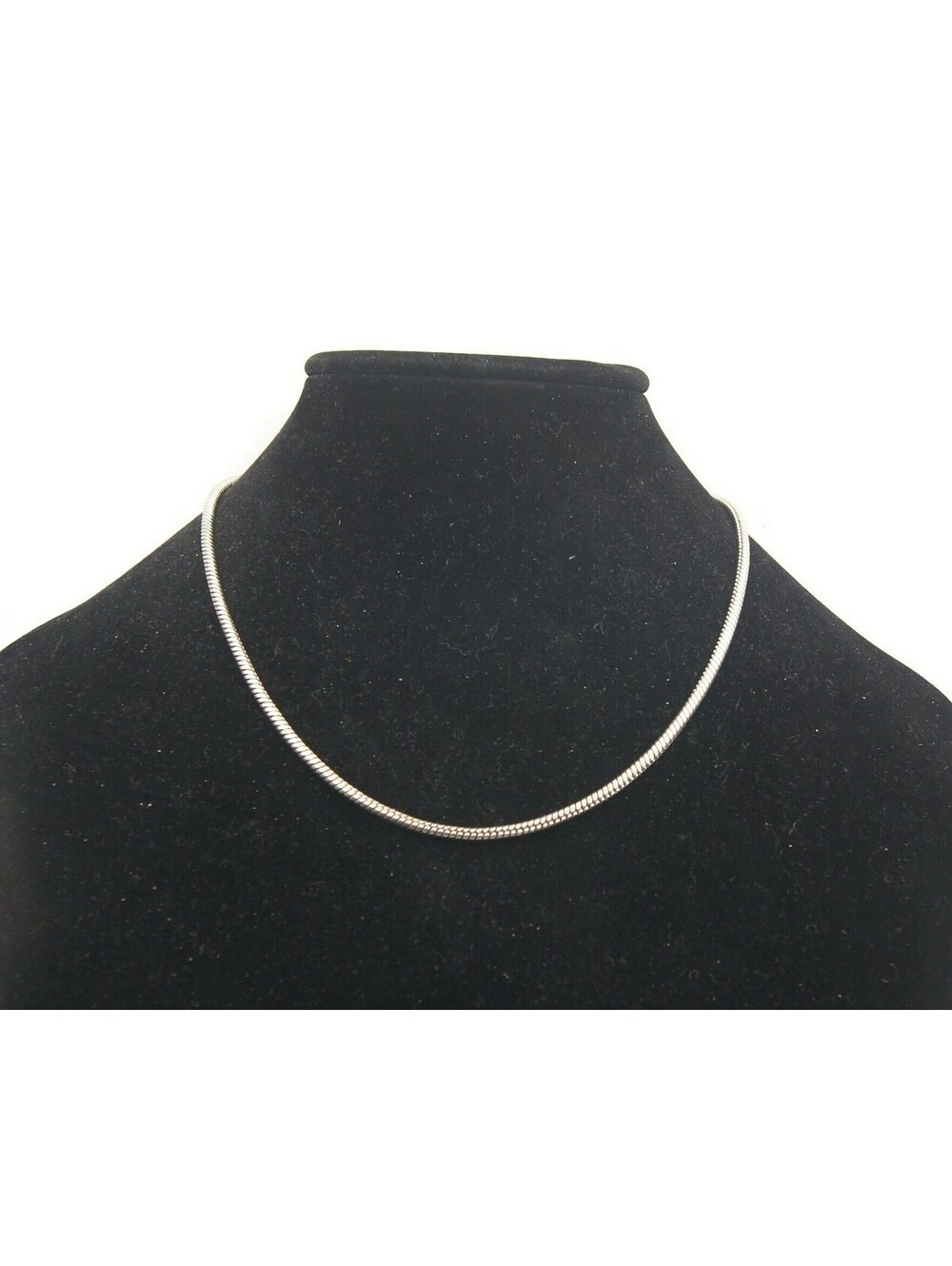 Vintage Silver Tone 19 to 20 Inch Adjustable Snake Chain Necklace.